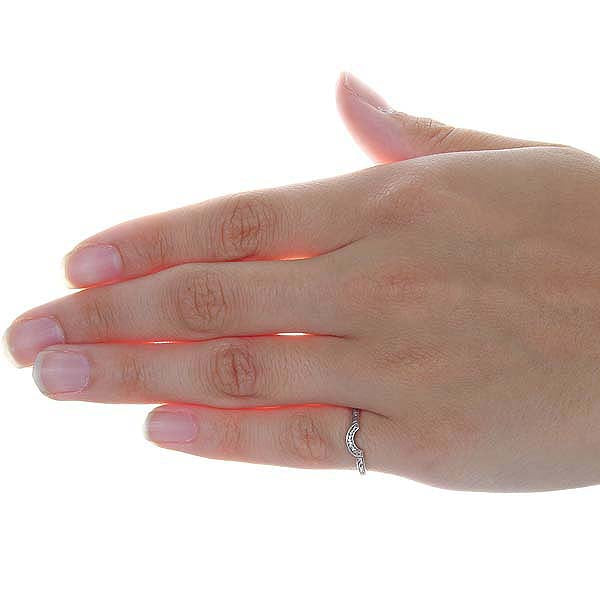 14k Contoured Diamond Wedding Band #L2666WB 14K - Wedding Bands