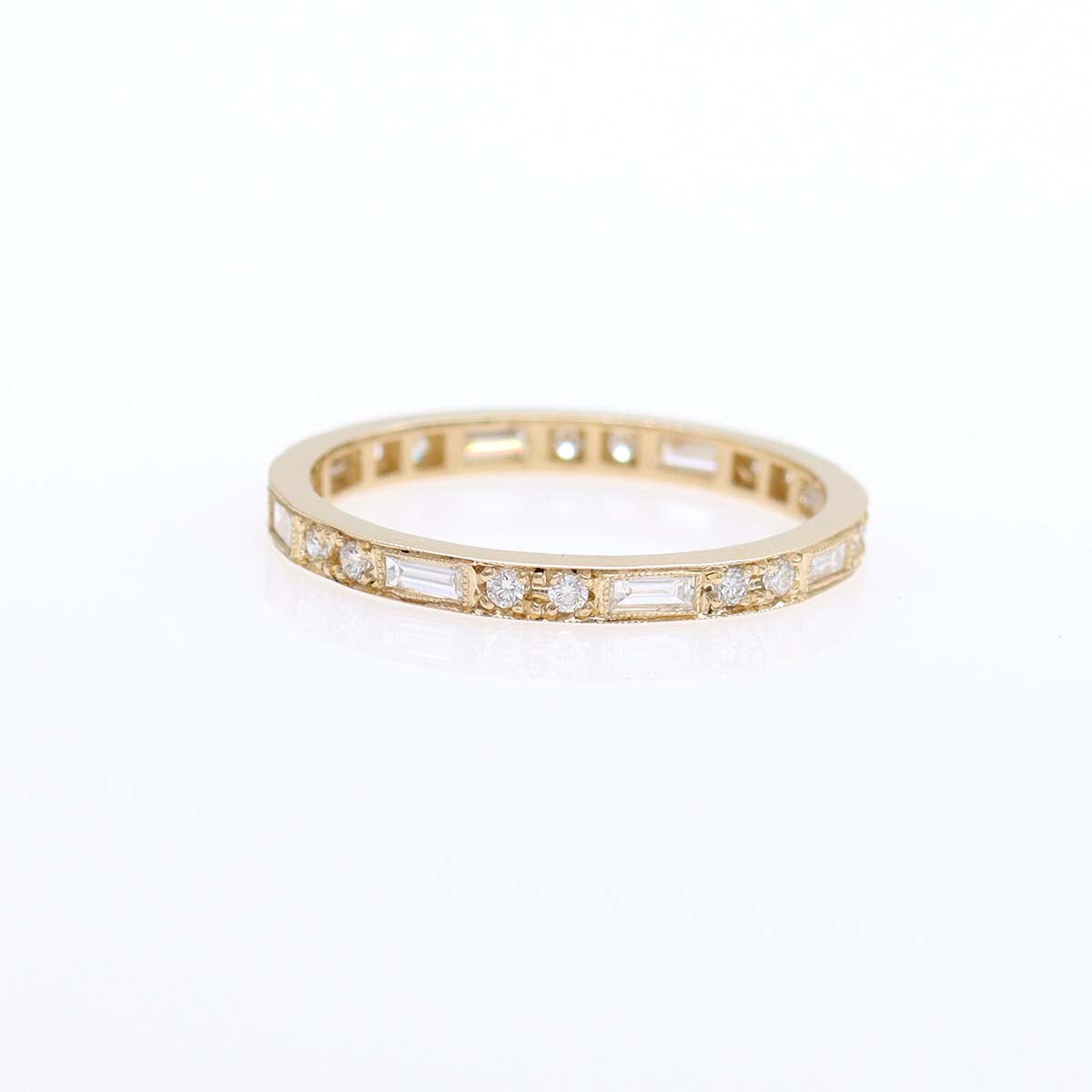 14k Diamond Eternity Band #L2641WB - 14k Yellow Gold Size 4.5 - Wedding Bands