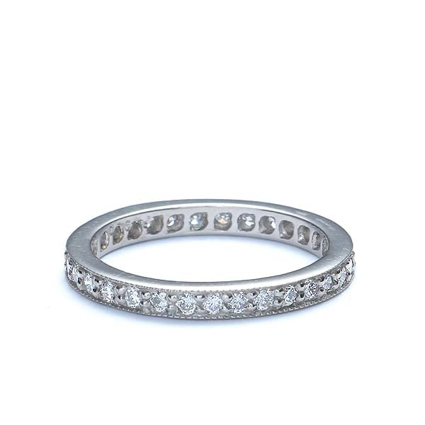 14k Diamond Eternity Band #L2658WB - 14k White Gold - Size 5 - Wedding Bands