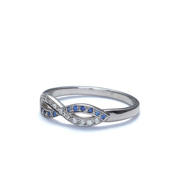 14k Diamond Infinity Wedding Band #L3283 - Wedding Bands