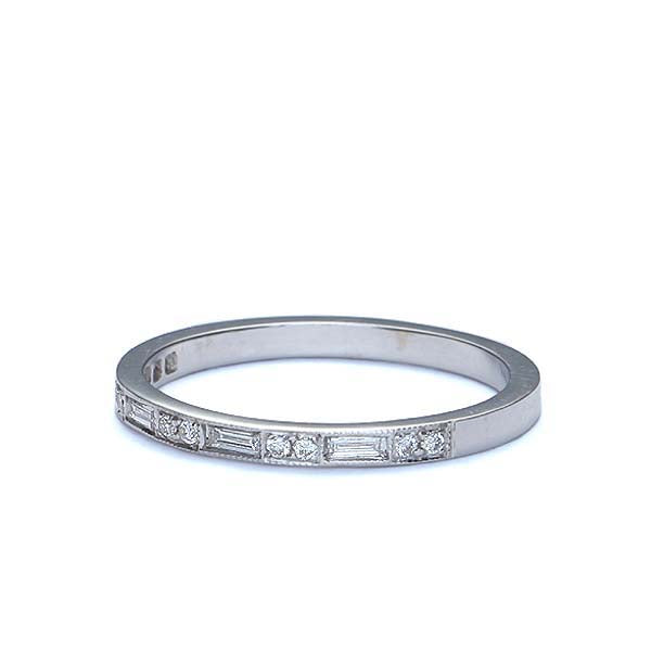 14k Diamond Wedding Band #L3313WB 14K-1 - Leigh Jay & Co.