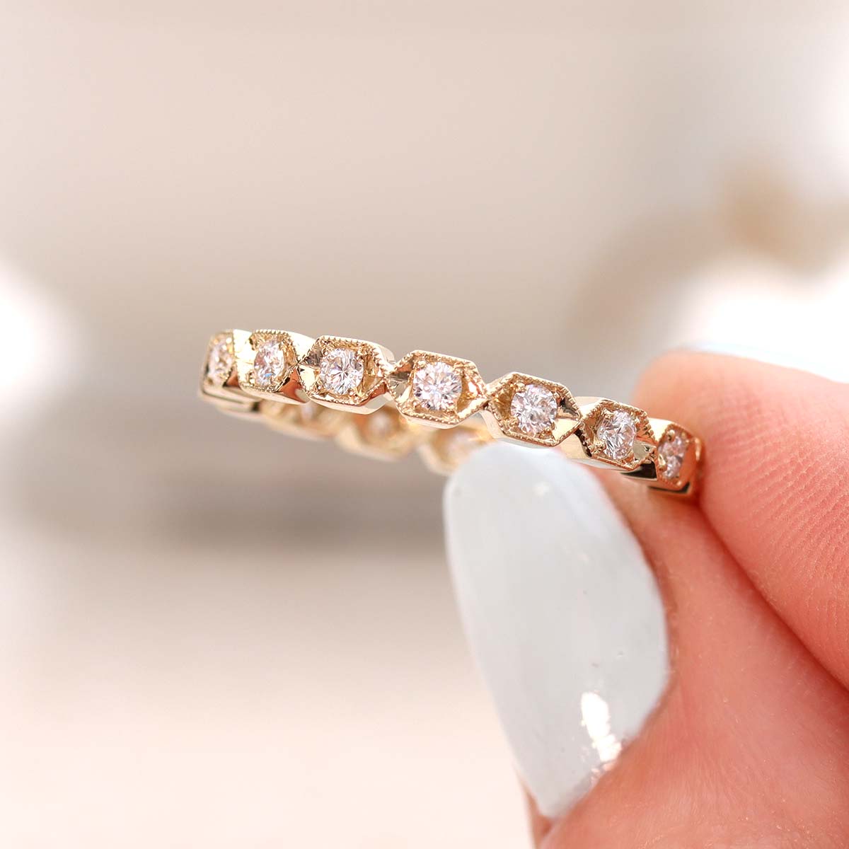 14k Diamond Wedding Band #L3259WB - Wedding Bands