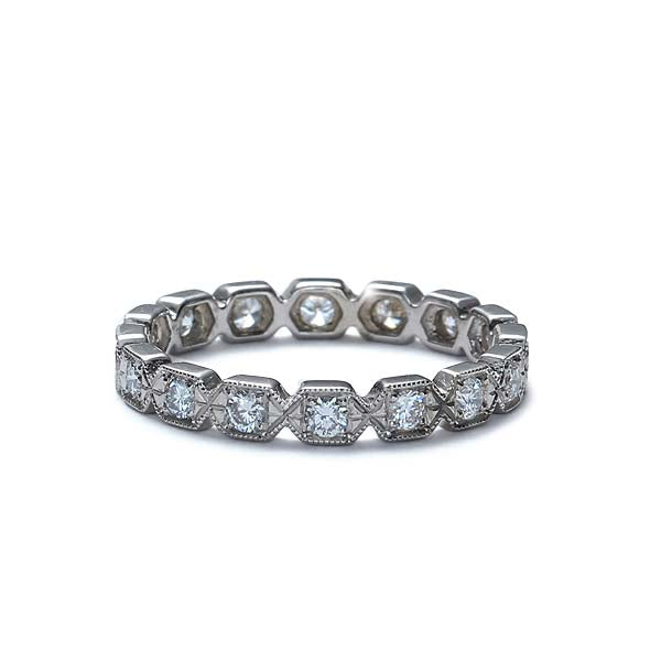 14k Diamond Wedding Band #L3259WB - Platinum / 5.5 - Wedding Bands