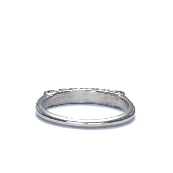 18k Diamond Wedding Band withSapphire #L1276WB-S 18K - Wedding Bands