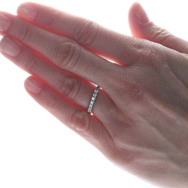 18k Diamond Wedding Band withSapphire #L1276WB-S 18K - Wedding Bands