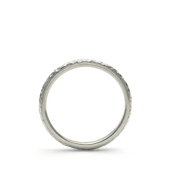 1920s Repoussé Vintage 18k Wedding Band #VB181119-3 - Wedding Bands