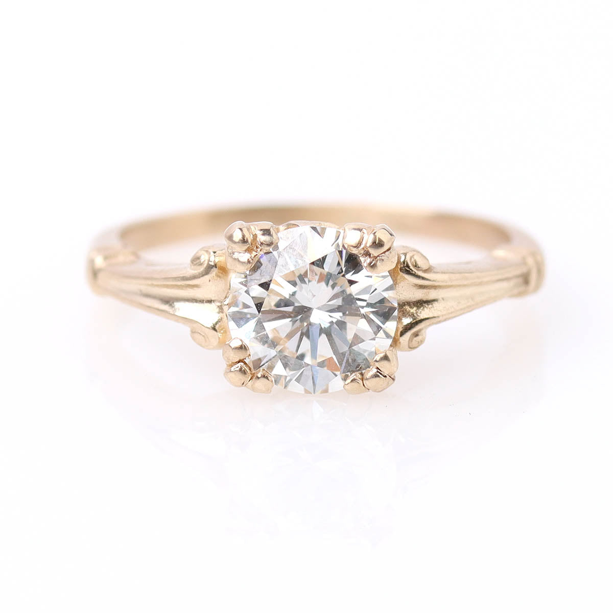 1930s Reproduction Engagement Ring #L3139Y14 - Made To Order