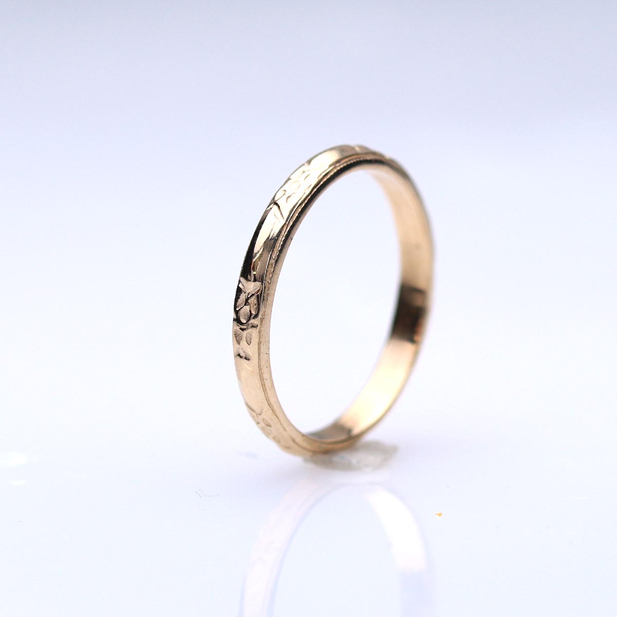 1930s Reproduction Orange Blossom Wedding Band #L1096Y14 - Wedding Bands