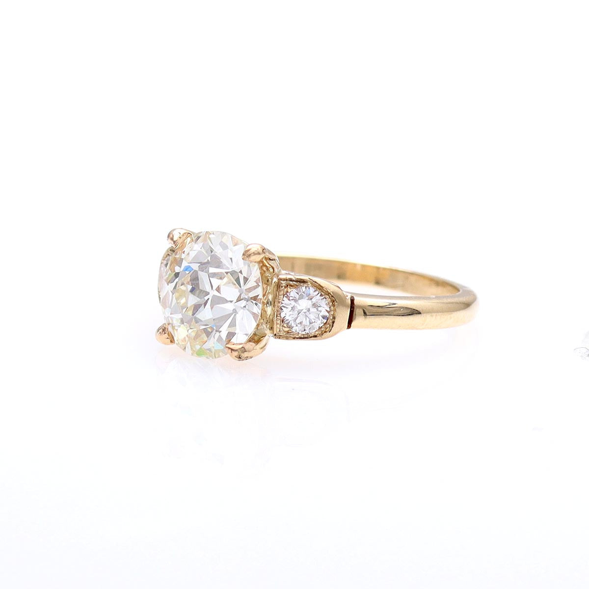 1930s Replica Diamond Engagement Ring #3670-1 - Engagement Rings