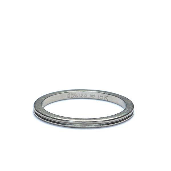 1950s Traub 18k White Gold Vintage Wedding Band #VR150409-03 - Wedding Bands