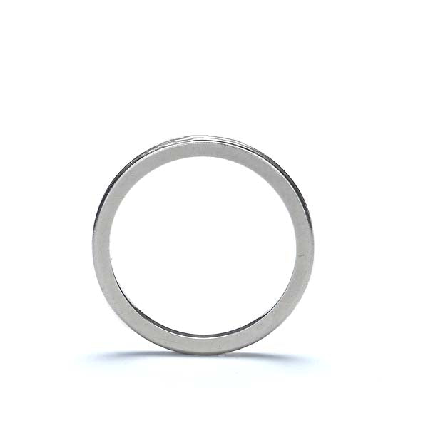 1950s Traub 18k White Gold Vintage Wedding Band #VR150409-03 - Wedding Bands