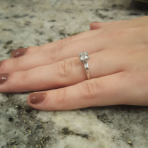 Replica Art Deco Engagement Ring #2301-2