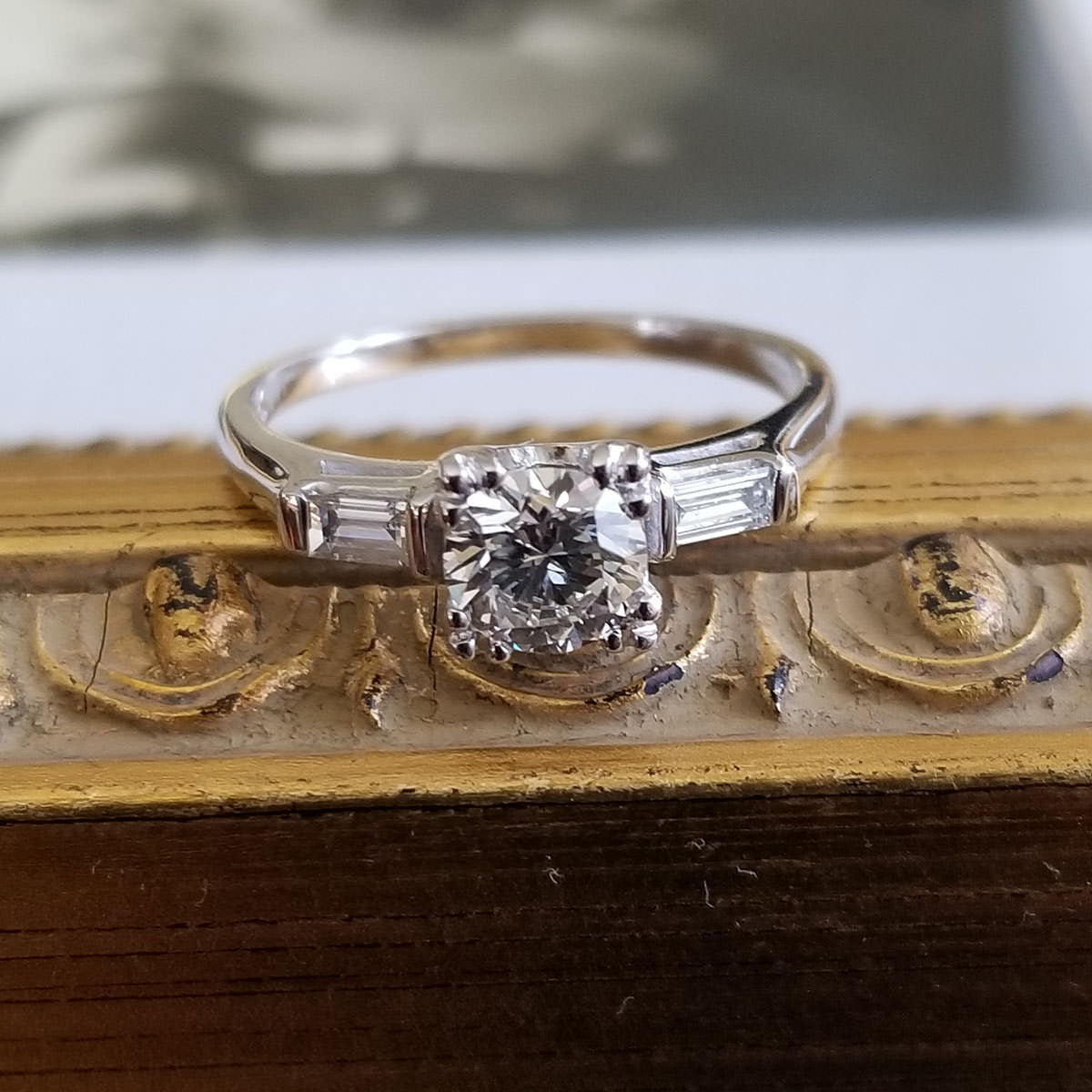 Replica Art Deco Engagement Ring #2301-2