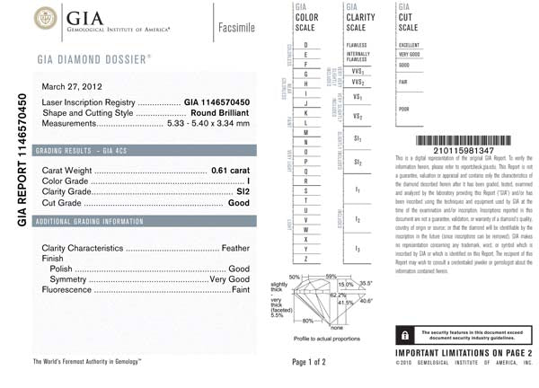 Replica Art Deco Engagement Ring #2301-2