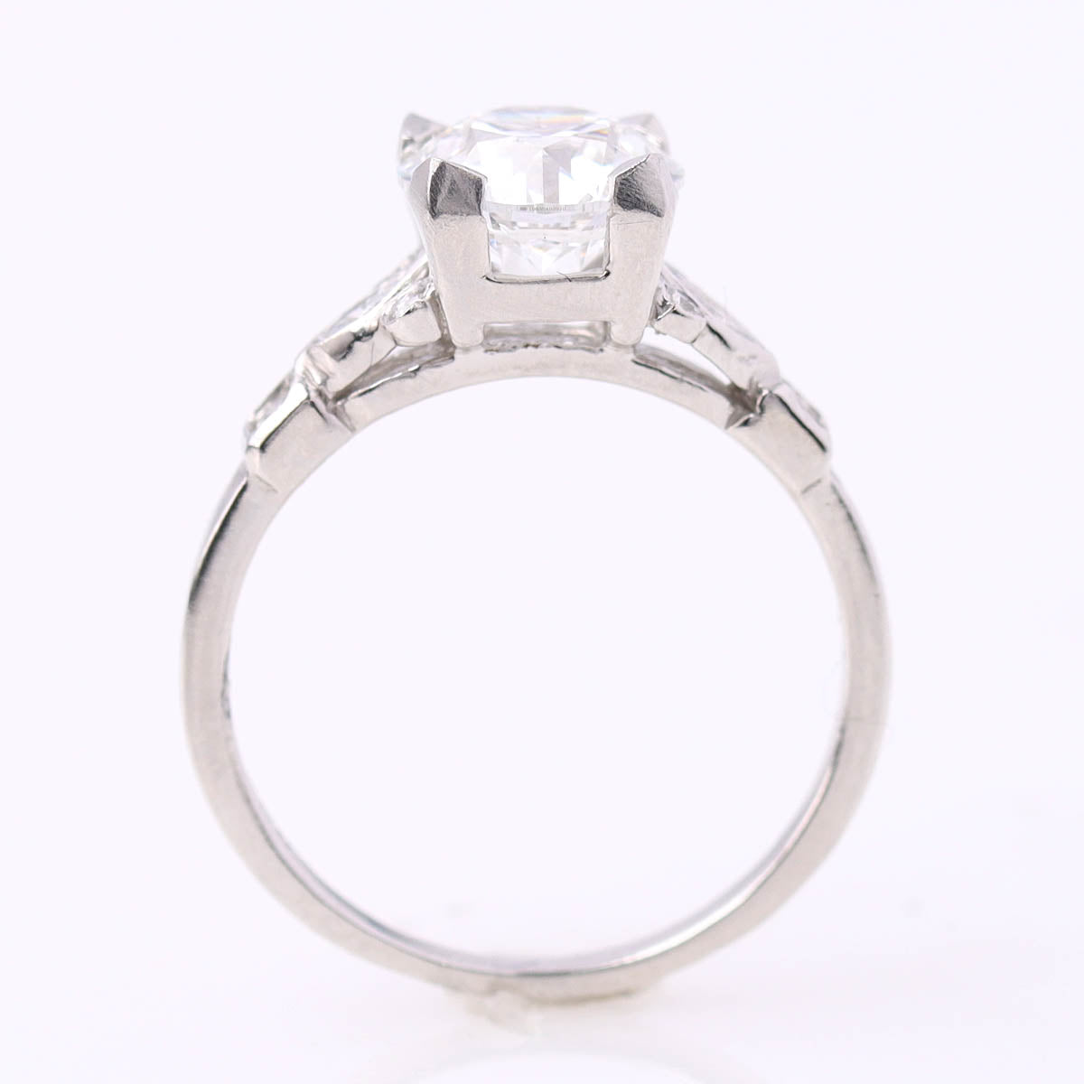 Art Déco Platinum & Diamond Reproduction Engagement Ring #2567PT