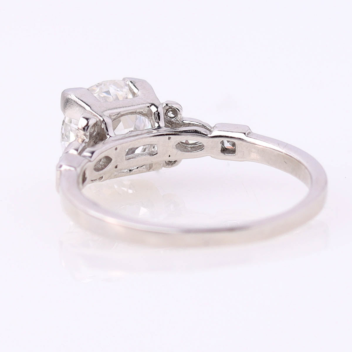 Art Déco Platinum & Diamond Reproduction Engagement Ring #2567PT