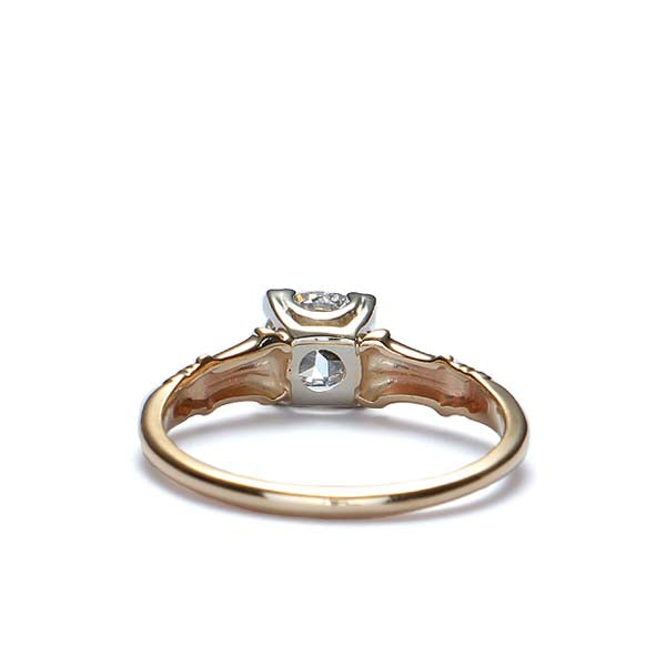 Replica Art Deco Engagement Ring set with an Antique diamond. #2591-06 - Leigh Jay & Co