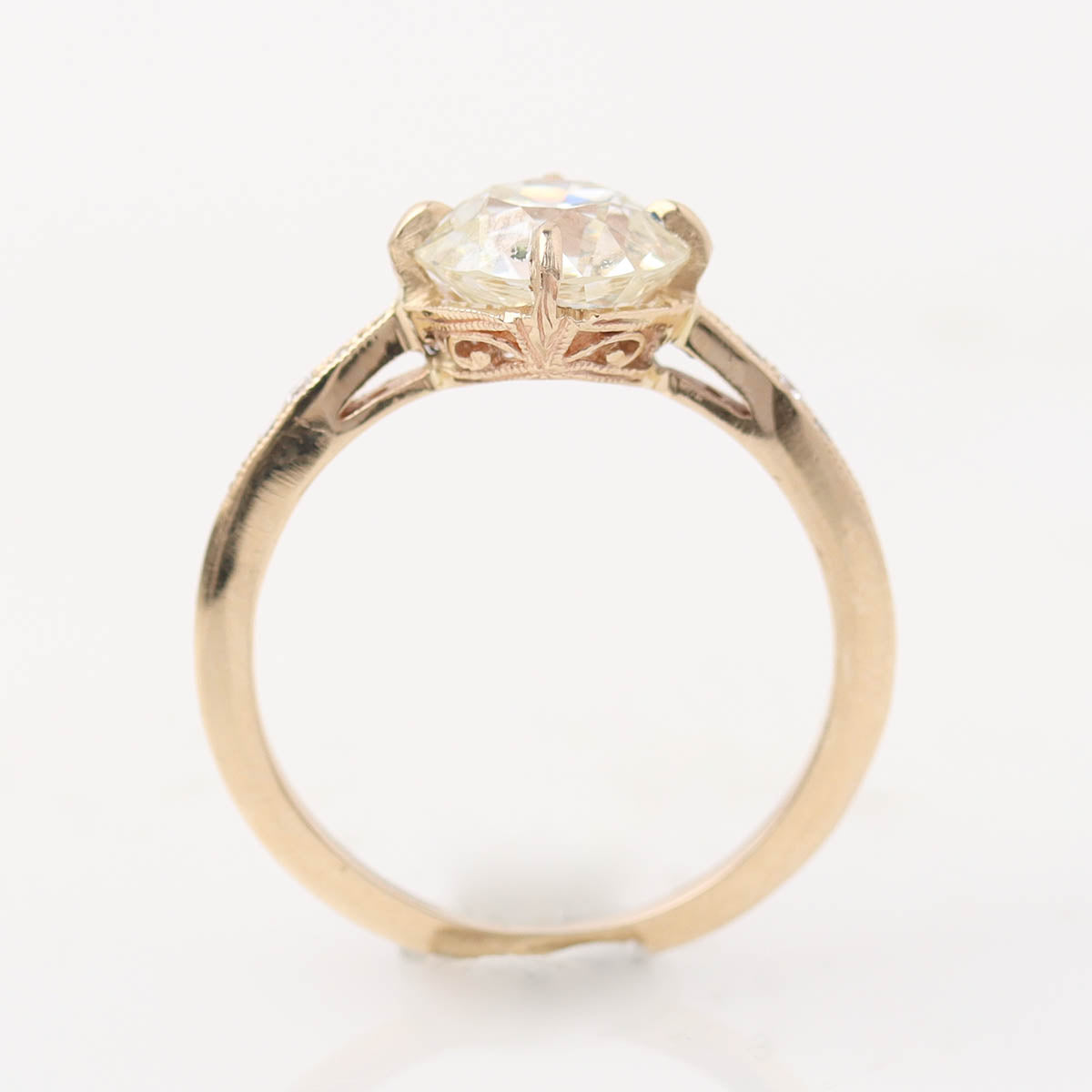 Art Déco Era Reproduction Old European Cut Engagement Ring #2636Z