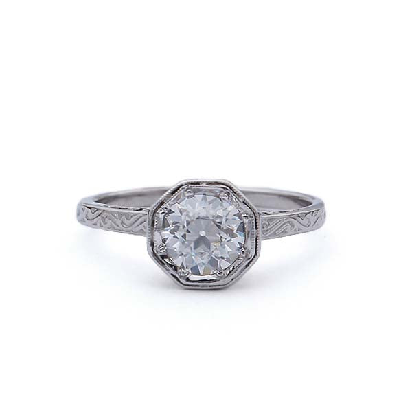 Replica Edwardian Engagement Ring #3102-2 - Leigh Jay & Co