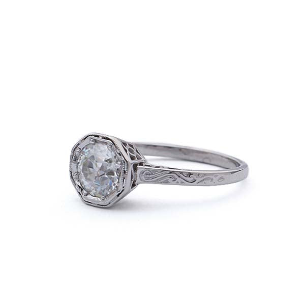 Replica Edwardian Engagement Ring #3102-2 - Leigh Jay & Co