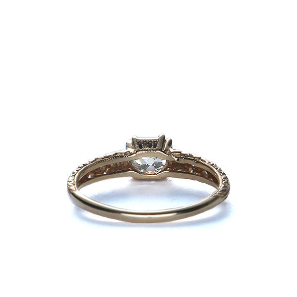 Replica Art Deco Engagement ring set with an antique diamond #3107-06 - Leigh Jay & Co