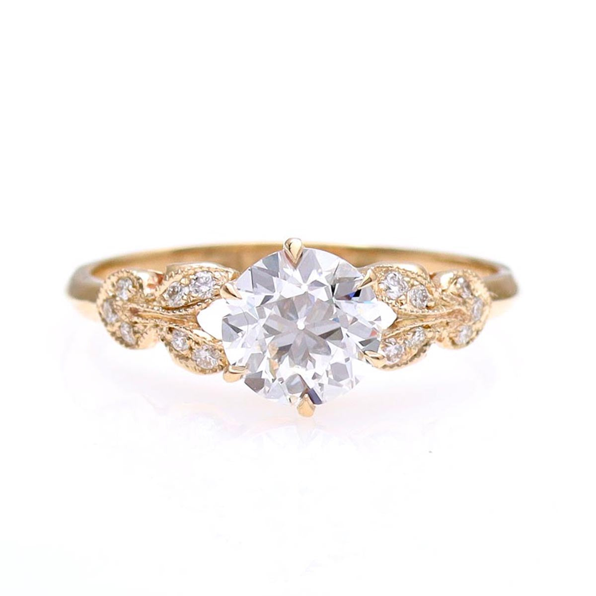 Art Déco Replica Engagement Ring #3154Y14-2 - Engagement Rings