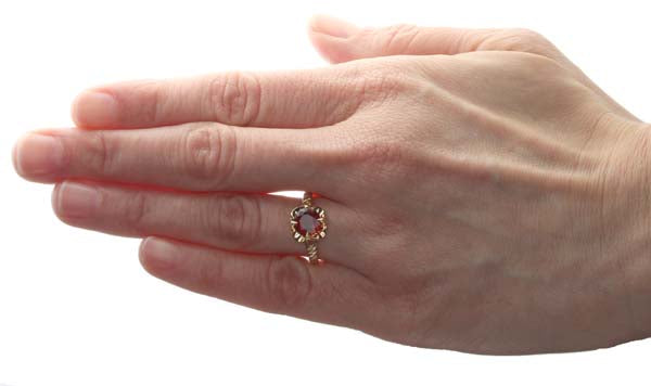 Replica Mid-Century Ring set with a Rhodolite Garnet #3239-04