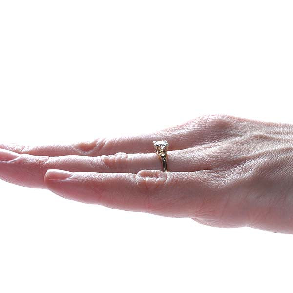 Replica 1940s solitaire engagement ring #3304-01 - Leigh Jay & Co