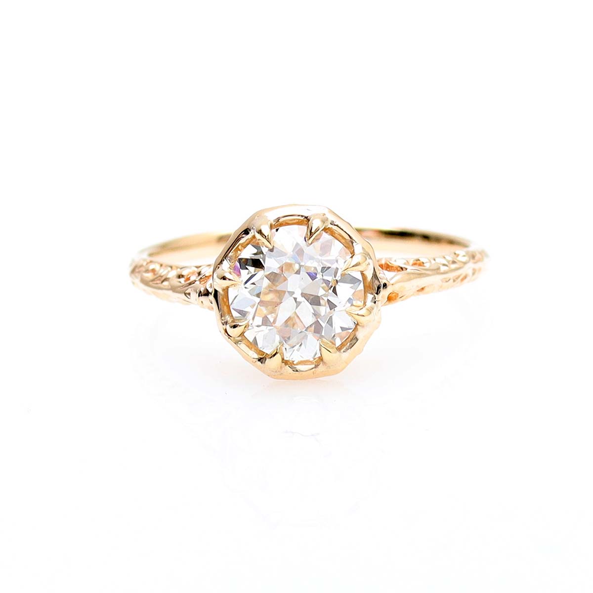 The Violet Edwardian Inspired Engagement Ring #3362-2