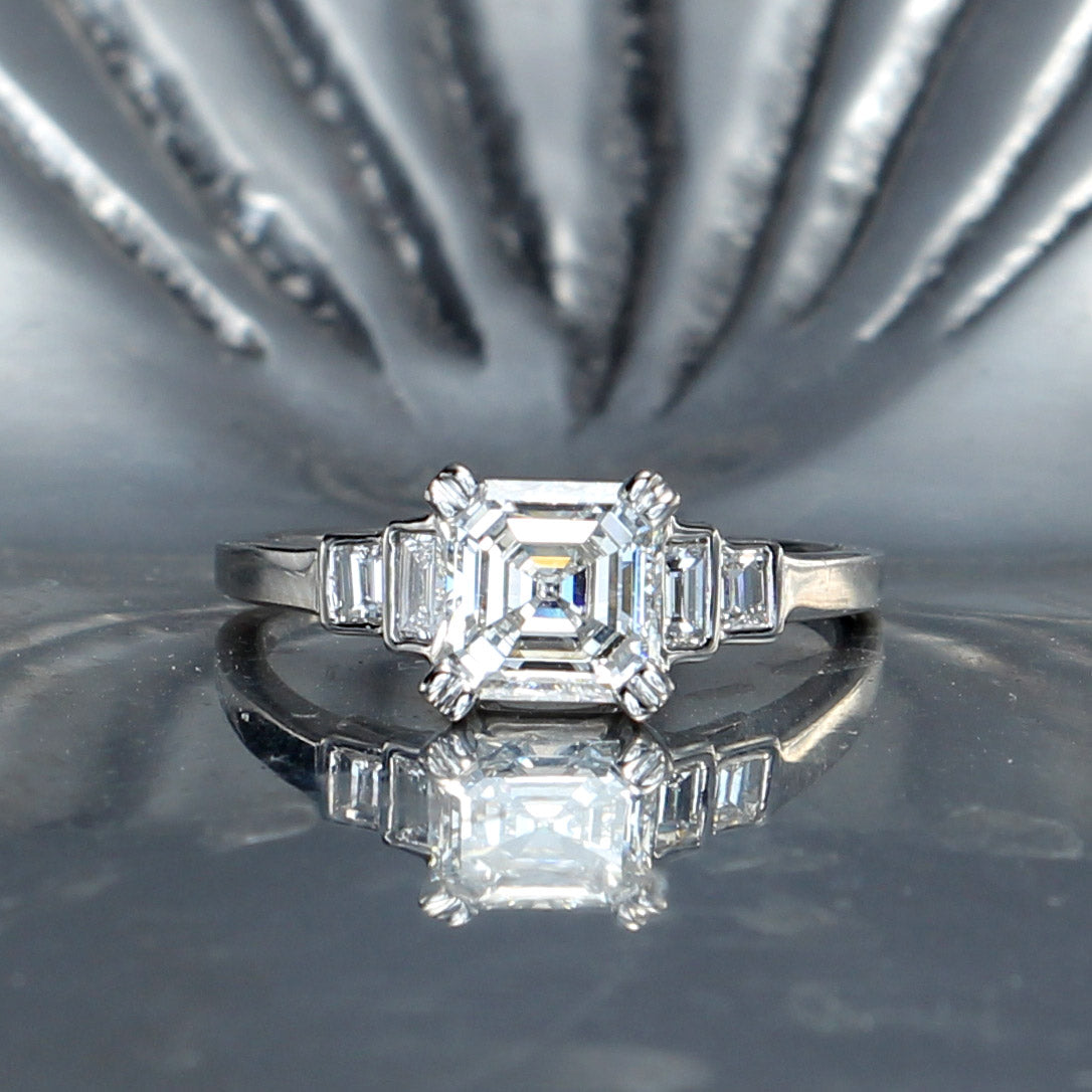 Replica art deco engagement ring #L3402