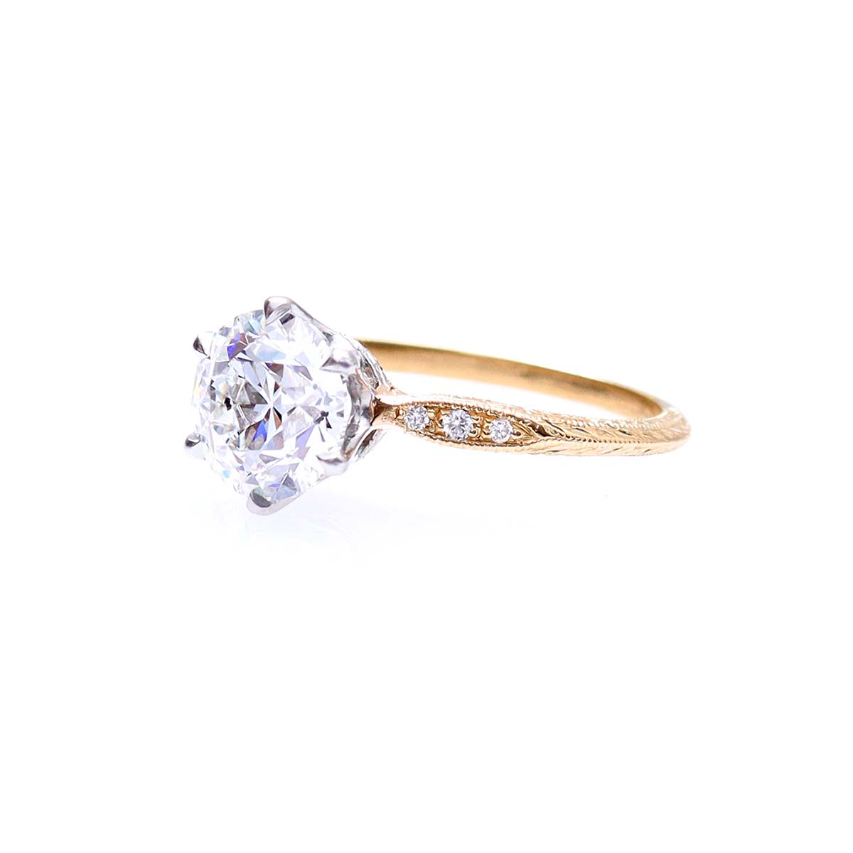 Edwardian Revival Engagement Ring #3604HE-4