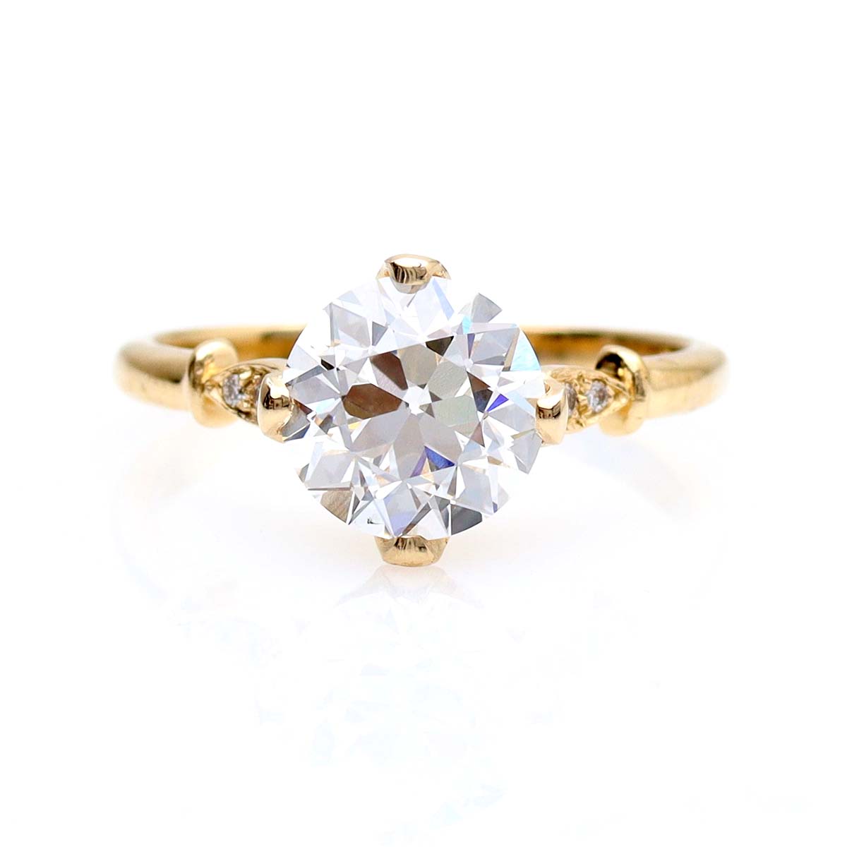 The Zoe Edwardian Inspired Old European Cut Engagement Ring #3606-4