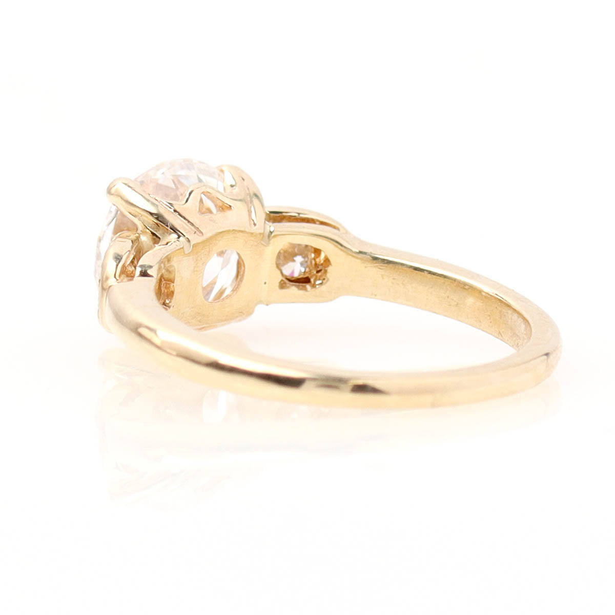 1930s Retro Reproduction Diamond Engagement Ring #3670-2