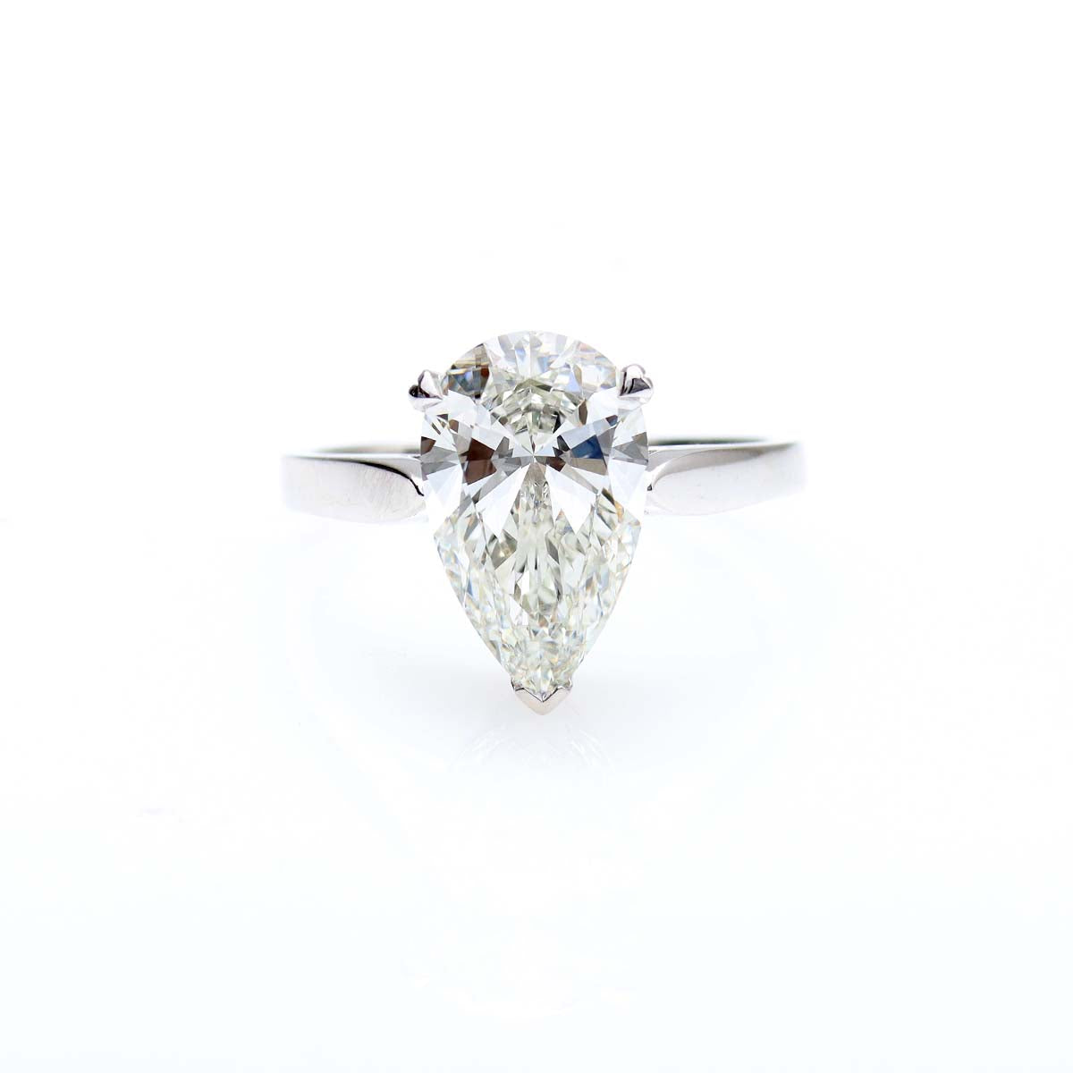 2.73 carat Pear Shape Diamond in Custom Cathedral Setting #3671PS-1