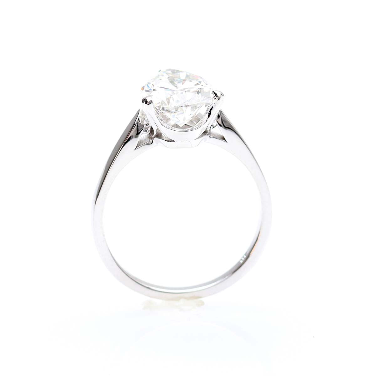 2.73 carat Pear Shape Diamond in Custom Cathedral Setting #3671PS-1