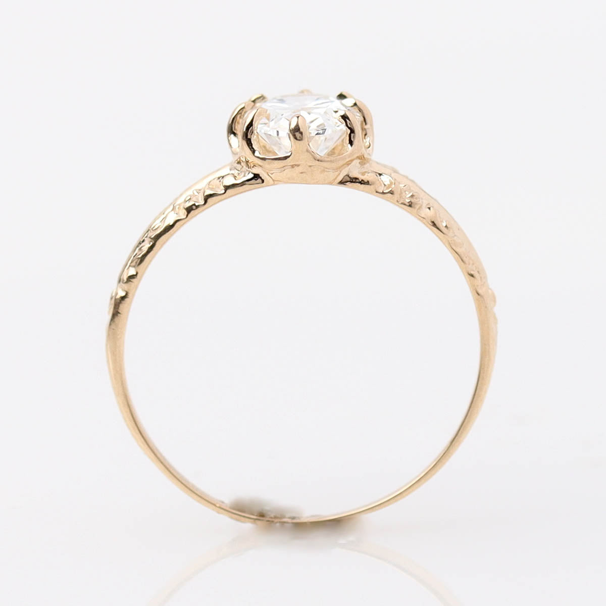Late 19th C. Reproduction 14k Oval Cut Engagement Ring #3773-1