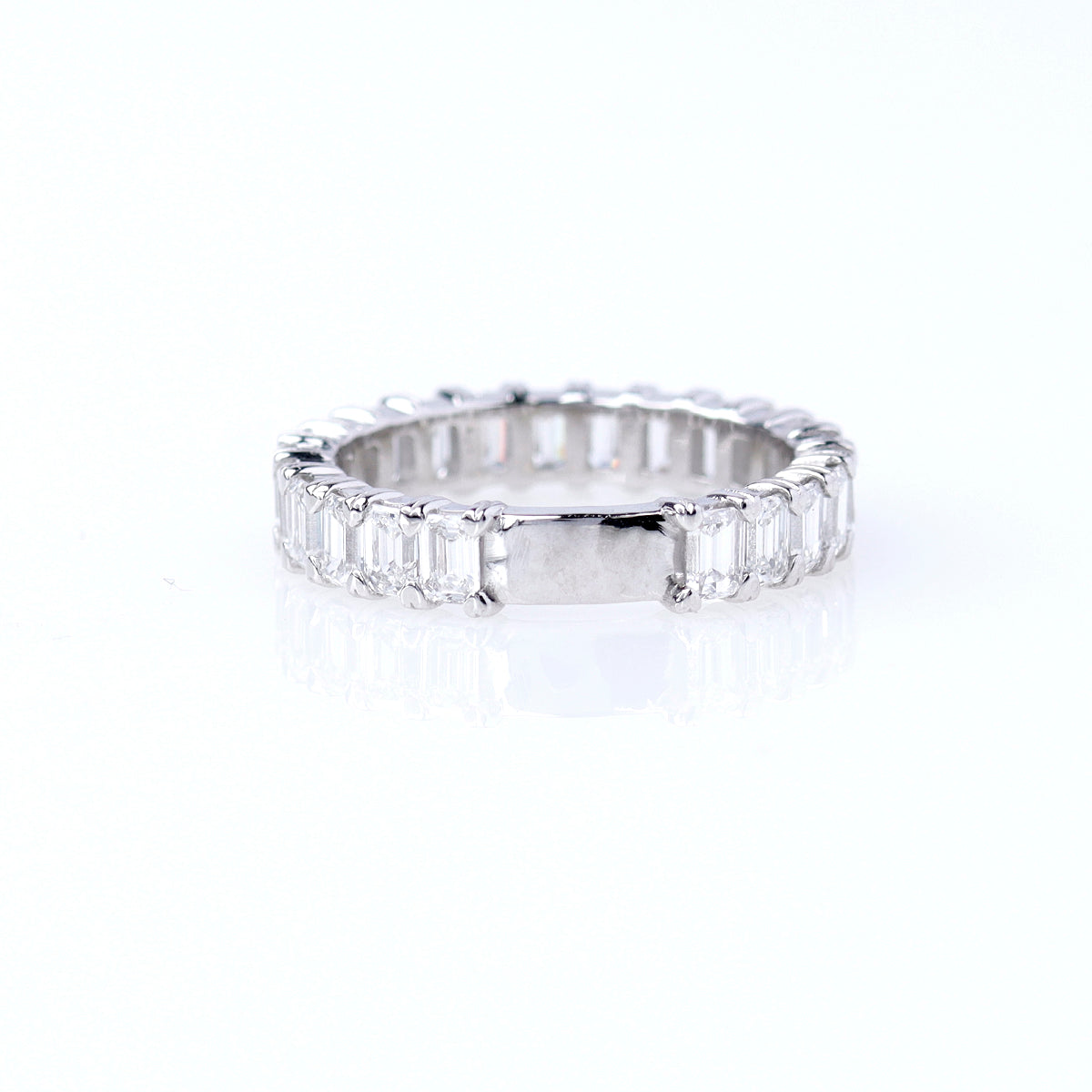 Emerald Cut Diamond Wedding Band #3782-1