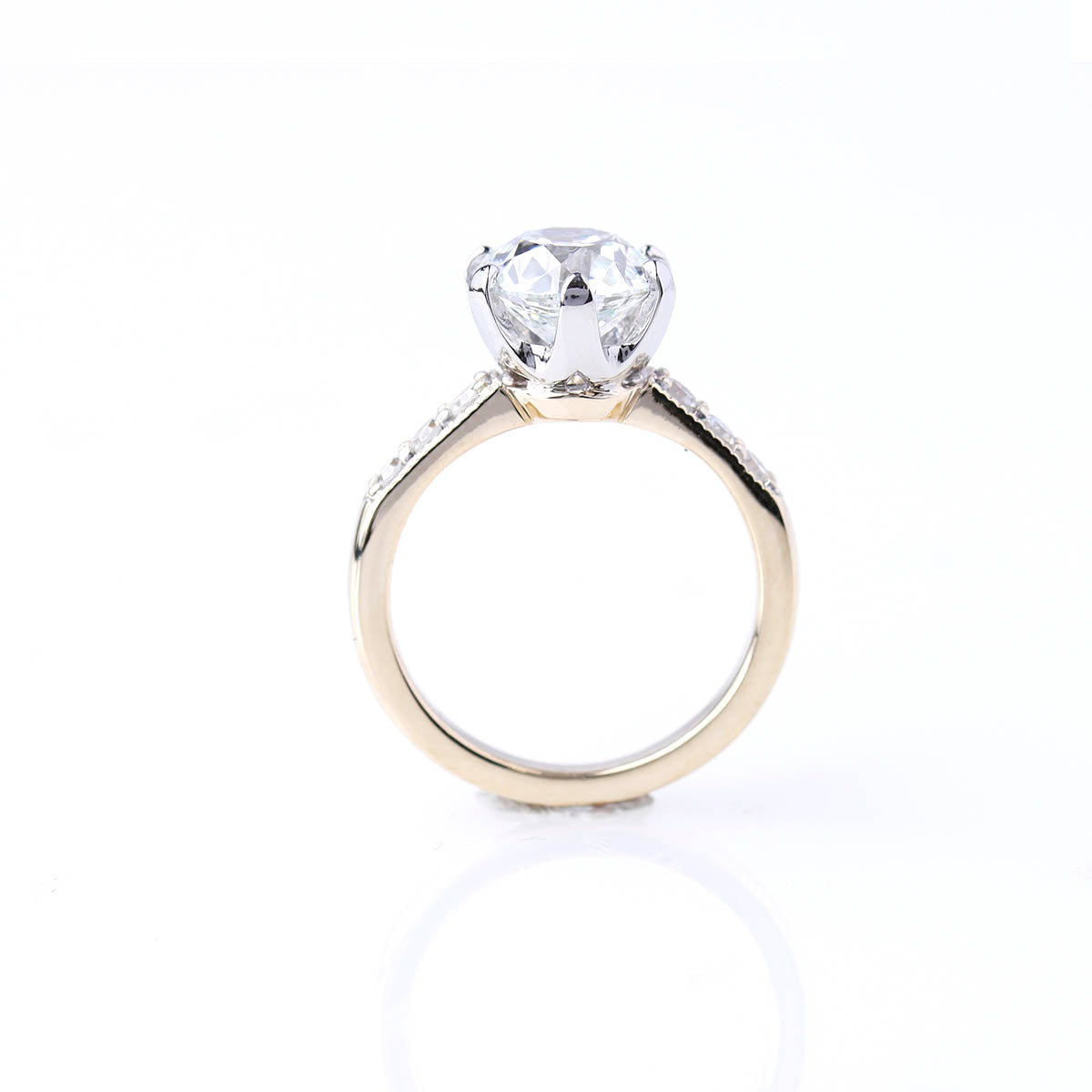 Replica Edwardian Engagement Ring with 2 Carat Old European Cut #3787-1