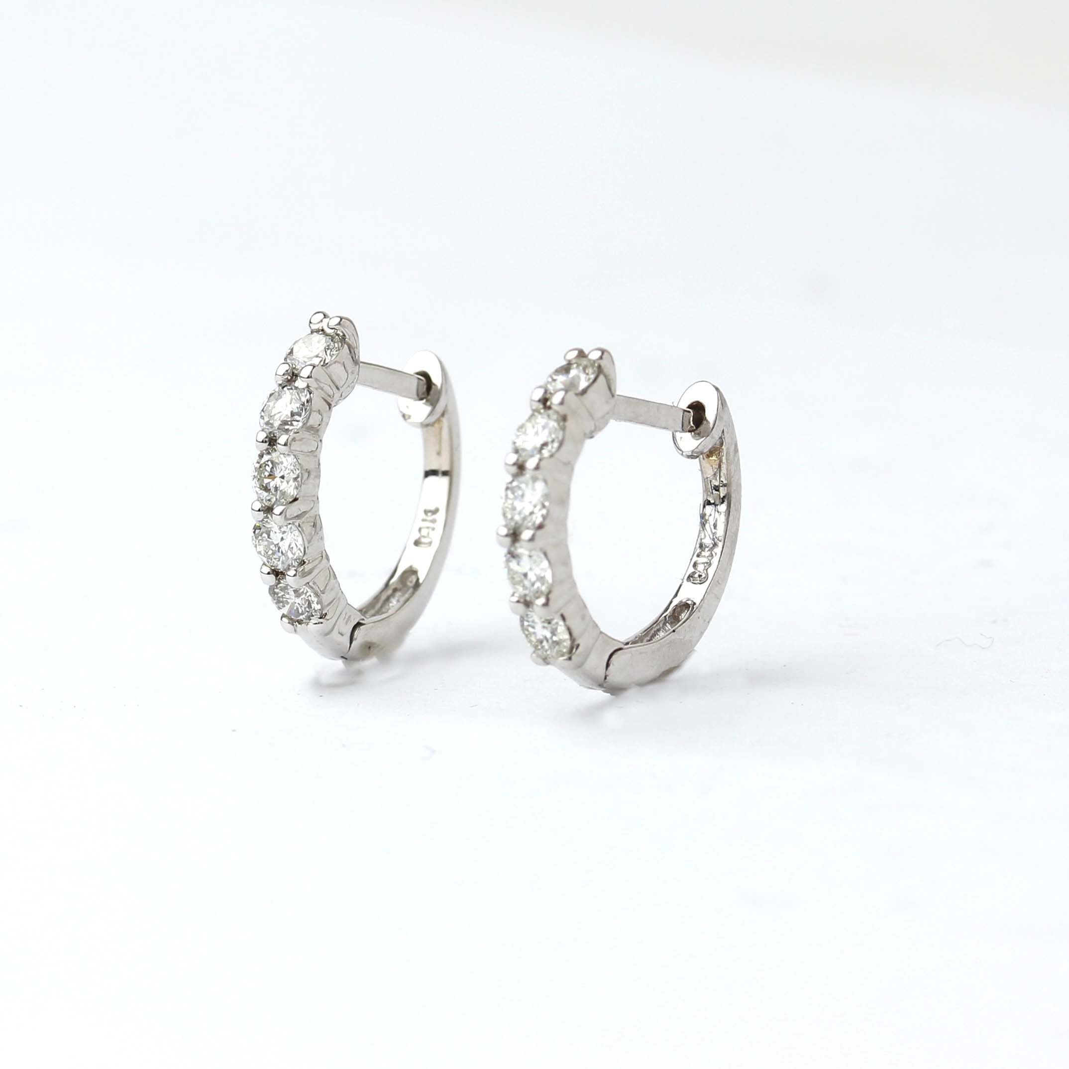 .50 Carat Diamond Huggie Hoop Earrings #LE5281 - Earrings