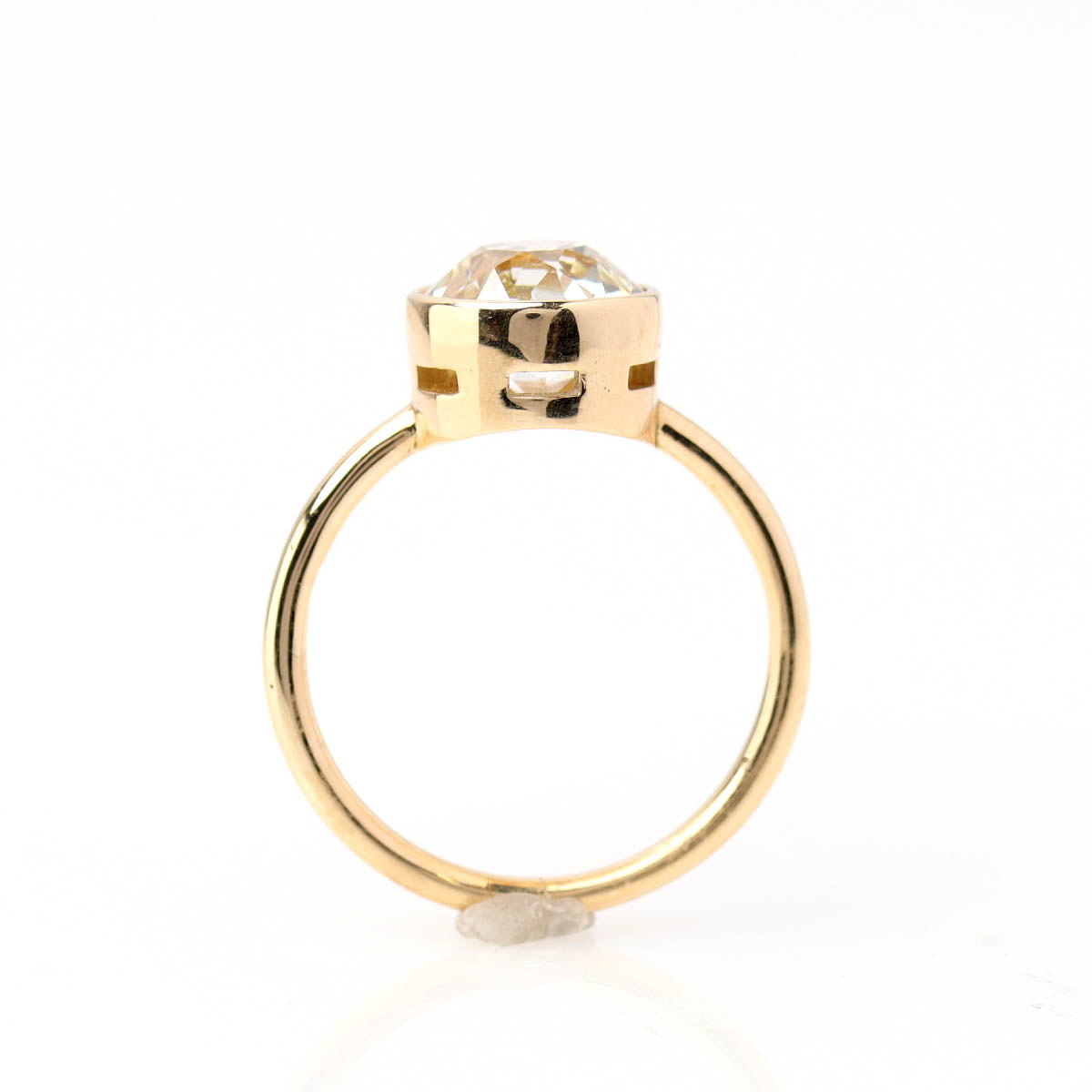 Vintage Inspired Bezel Set Old European Cut Diamond Engagement Ring #LR260516-1