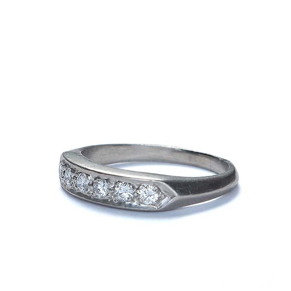 Midcentury Diamond wedding band. #I1978