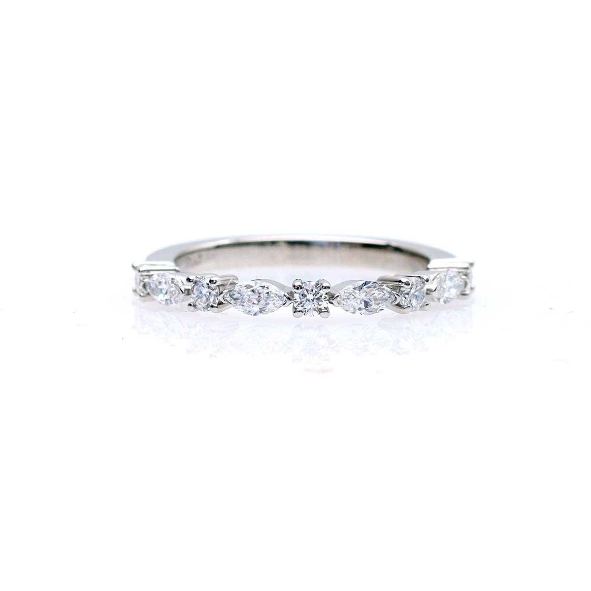 Round and Marquise Diamond Wedding Band #L3648WBPT