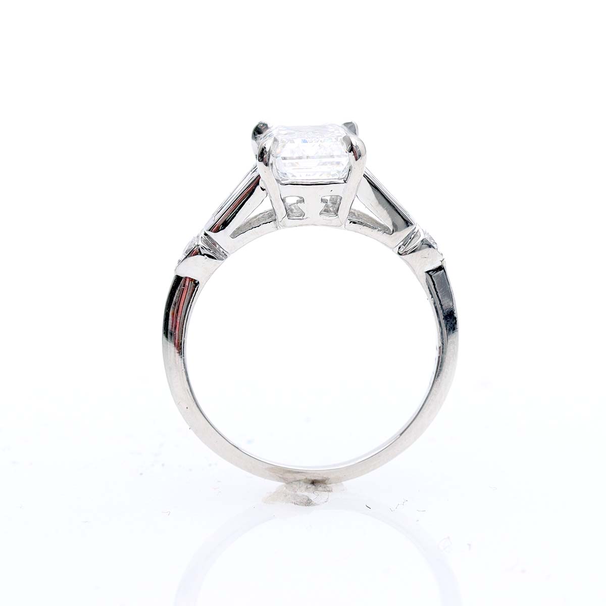 Replica Art Déco Emerald Cut Engagement Ring #3443RC-1