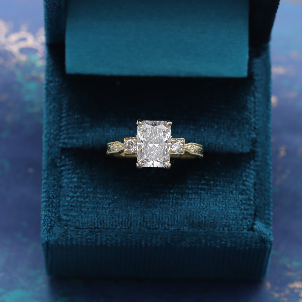 The Sharan Radiant Cut Diamond Engagement Ring #3665RCHE-1