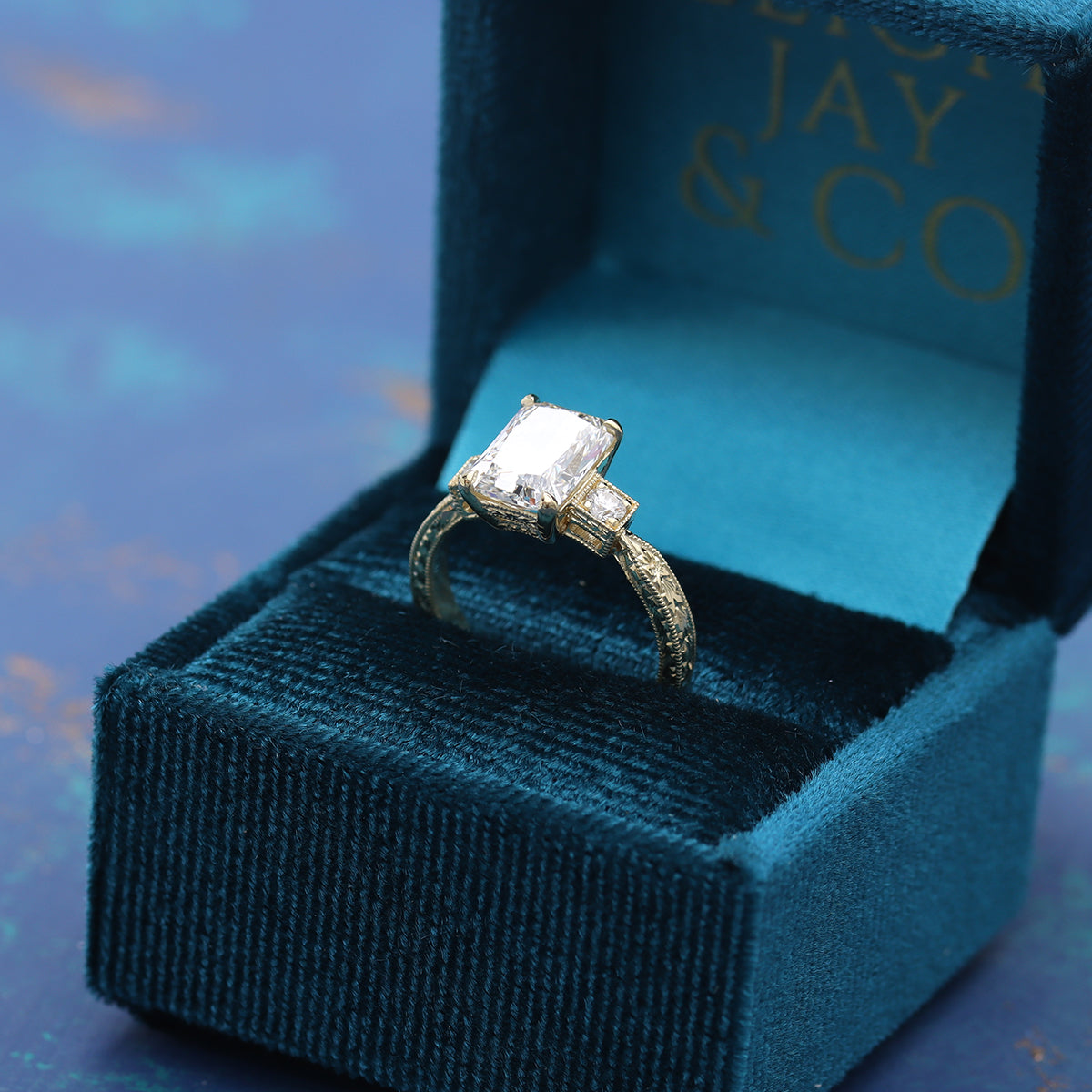 The Sharan Radiant Cut Diamond Engagement Ring #3665RCHE-1