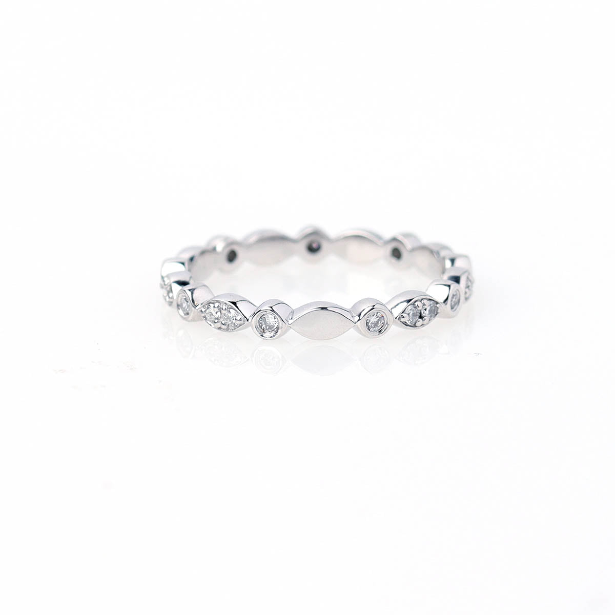 The Christina Platinum and Diamond Wedding Band #L3510WBPT-1