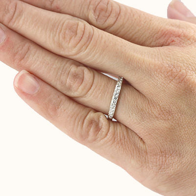 14k Diamond Replica Art Déco Wedding Band #L1064W14