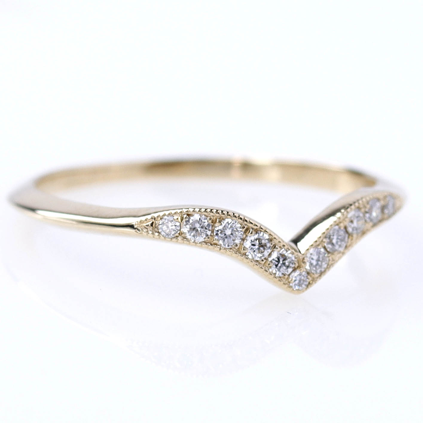 Chevron Style Diamond Wedding Band #L3604AWB