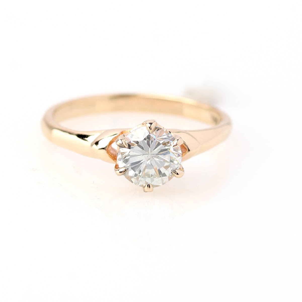 14k yellow gold Replica Edwardian Engagement Ring #L3752Y14-1