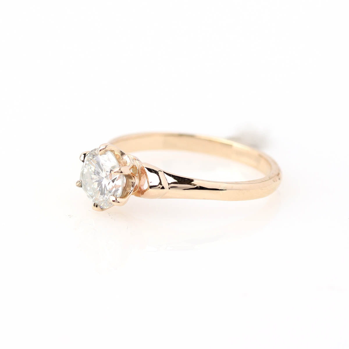 14k yellow gold Replica Edwardian Engagement Ring #L3752Y14-1